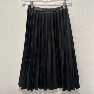Zara pleated pleather midi skirt. Size 11/12